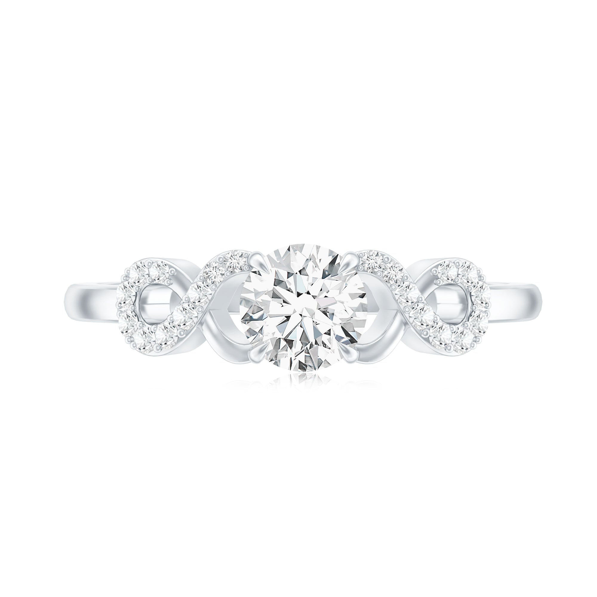 Lab Grown Diamond Criss Cross Promise Ring