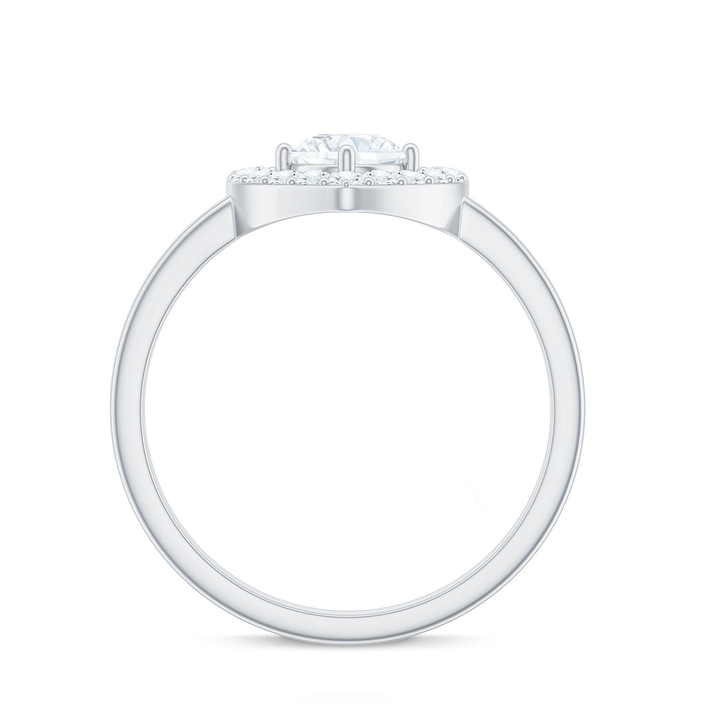 Minimal Heart Ring with Lab Grown Diamond