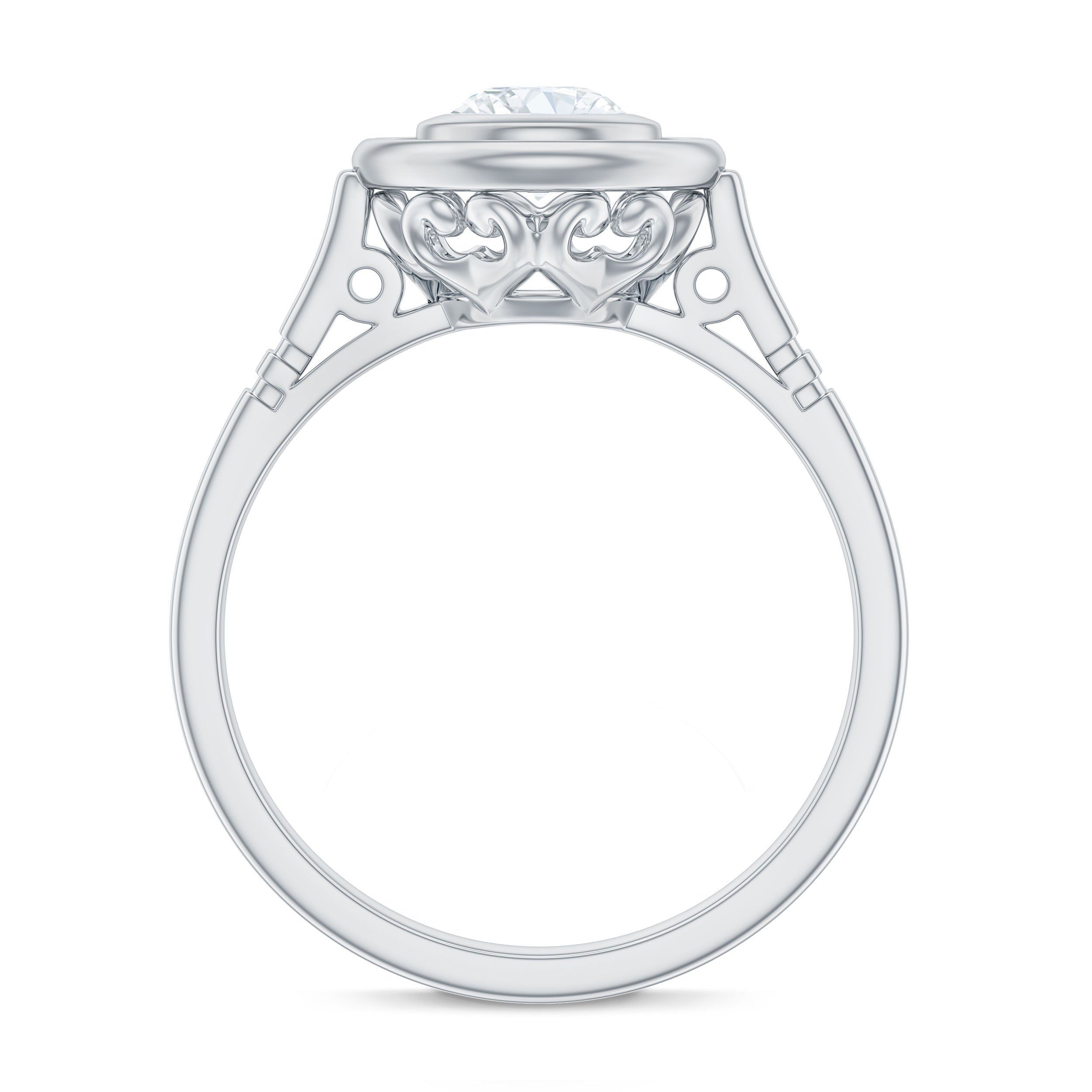 Vintage Inspired Lab Grown Diamond Solitaire Ring