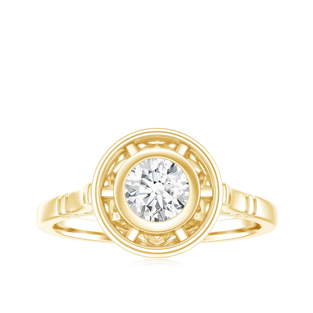 Vintage Inspired Lab Grown Diamond Solitaire Ring