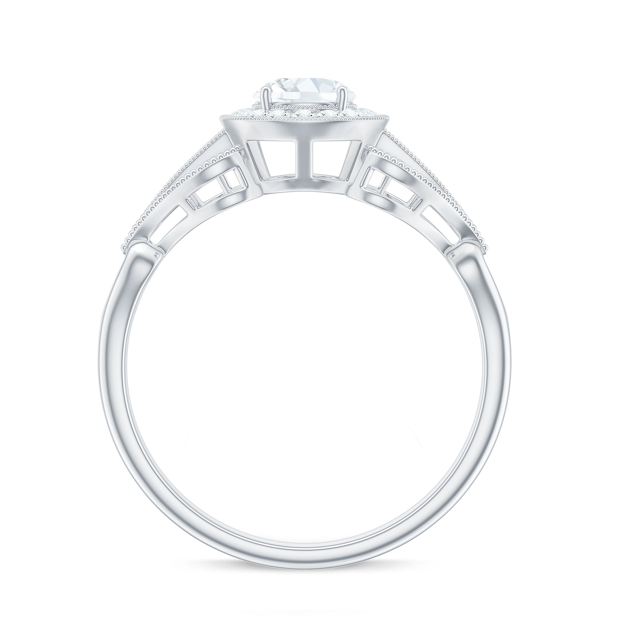 Vintage Inspired Engagement Ring with Lab Grown Diamond