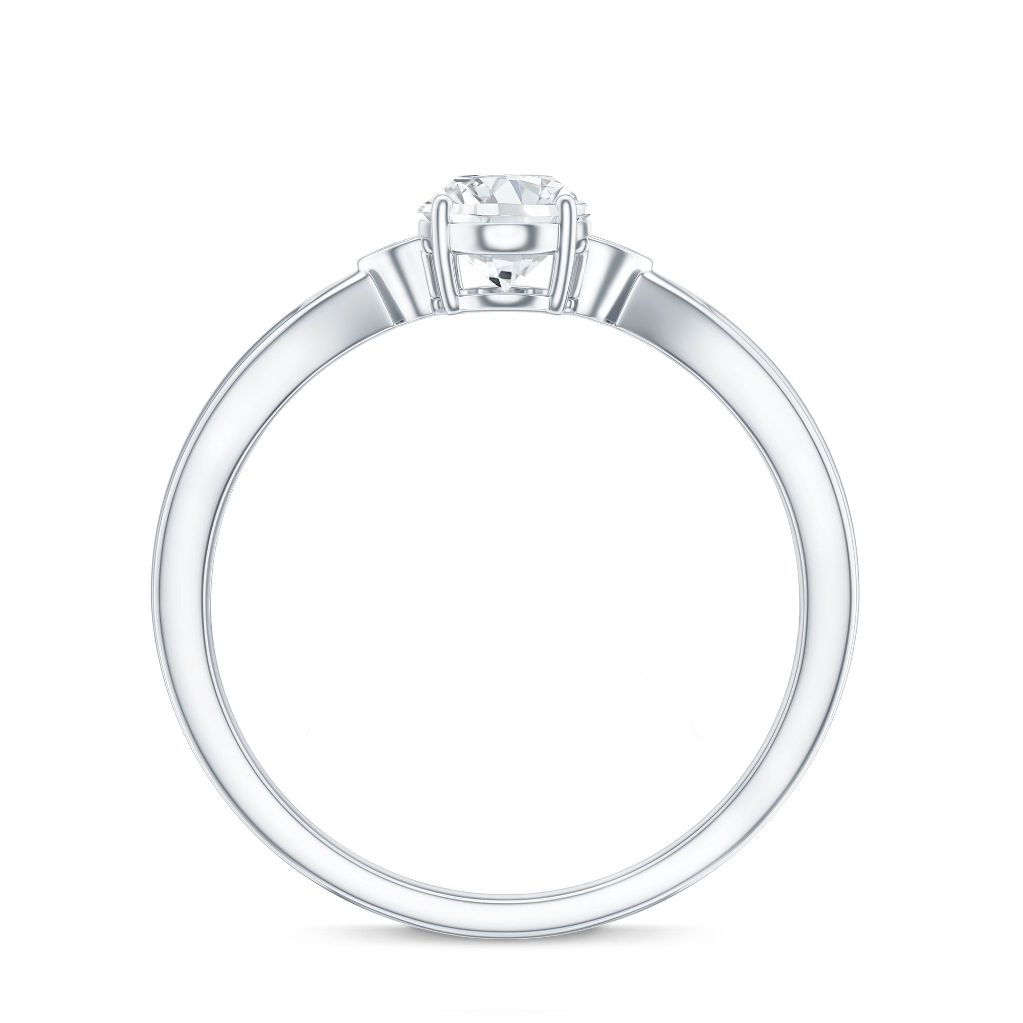 Oval Lab Grown Diamond Simple Solitaire Ring