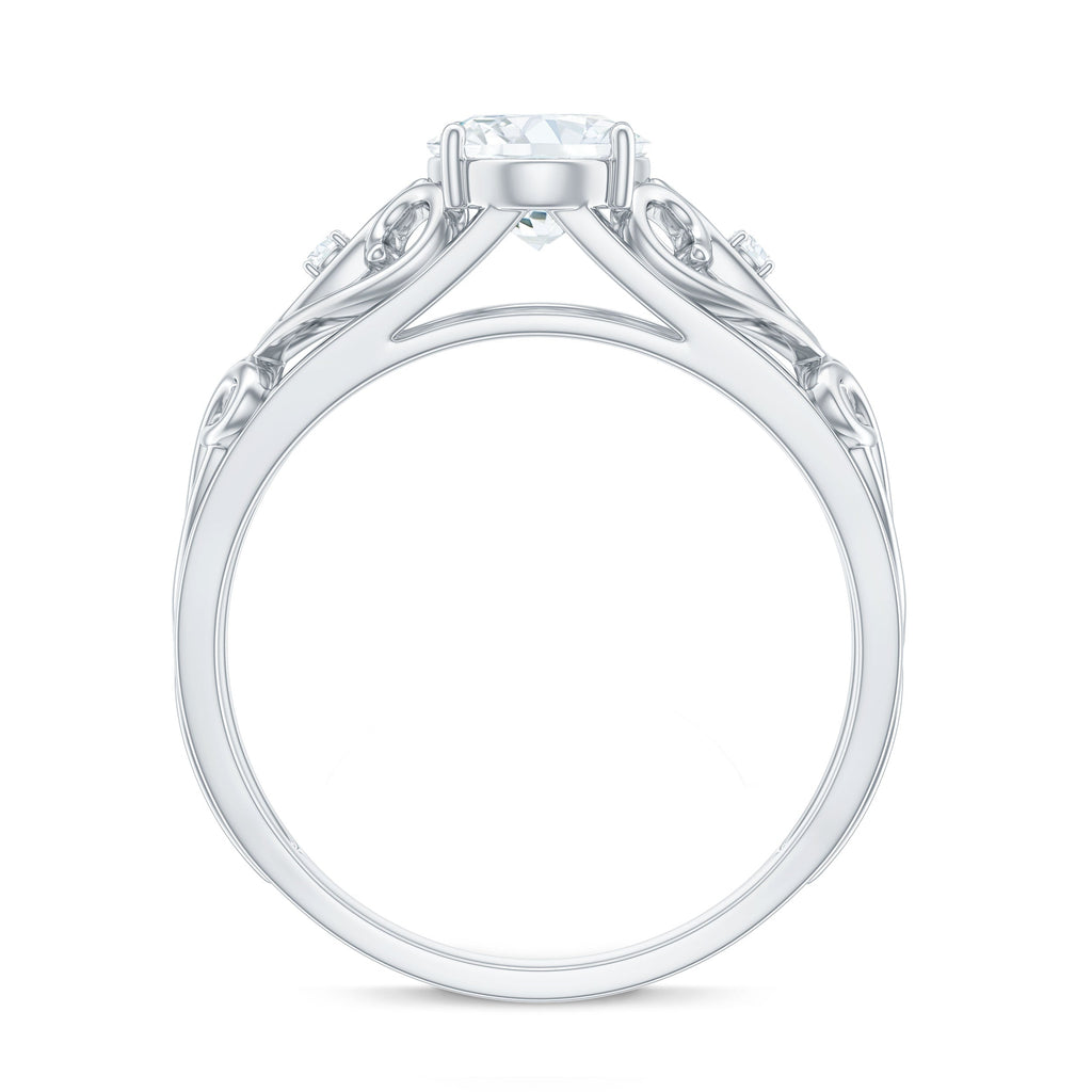 Antique Style Lab Grown Diamond Solitaire Engagement Ring