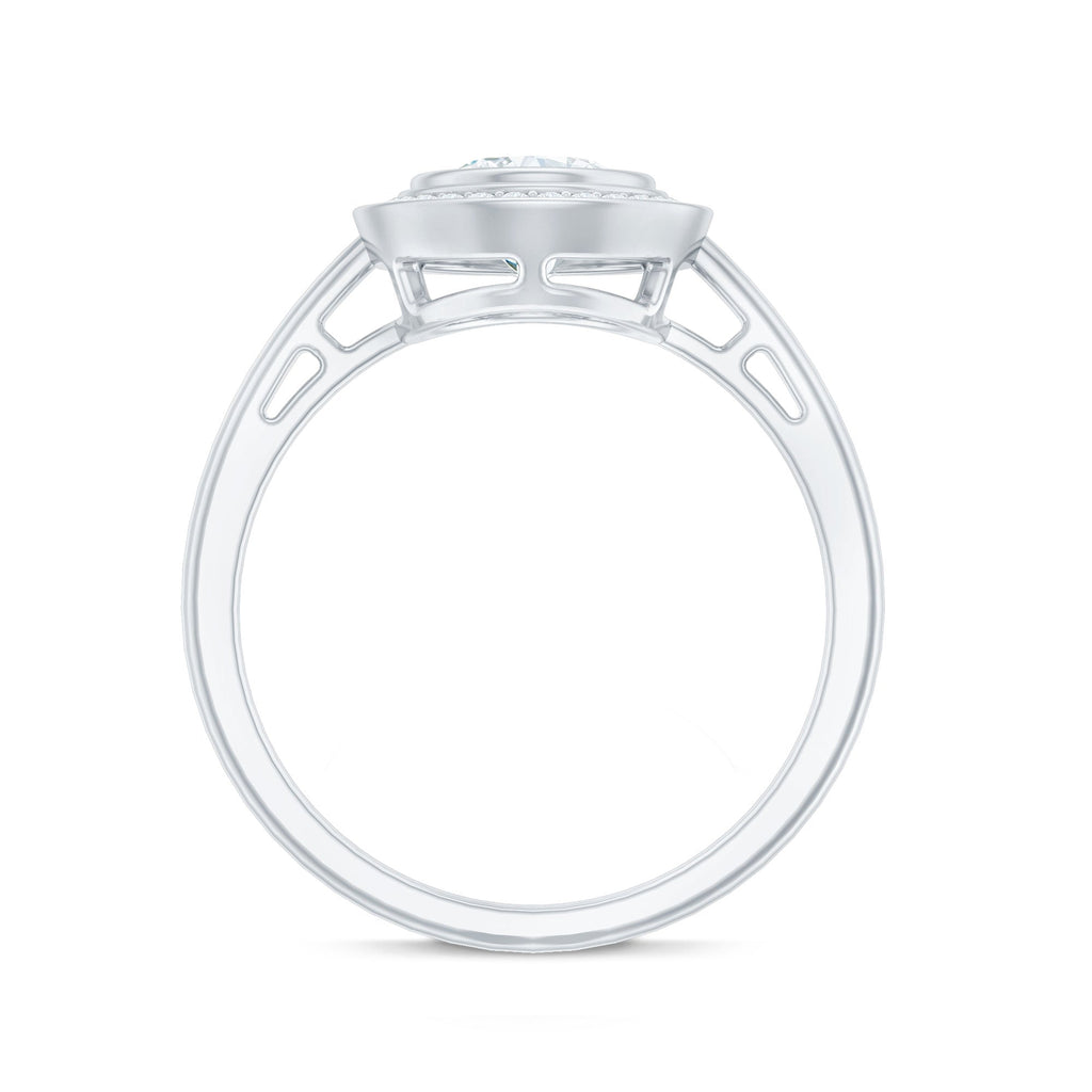 Classic Lab Grown Diamond Engagement Ring with Halo