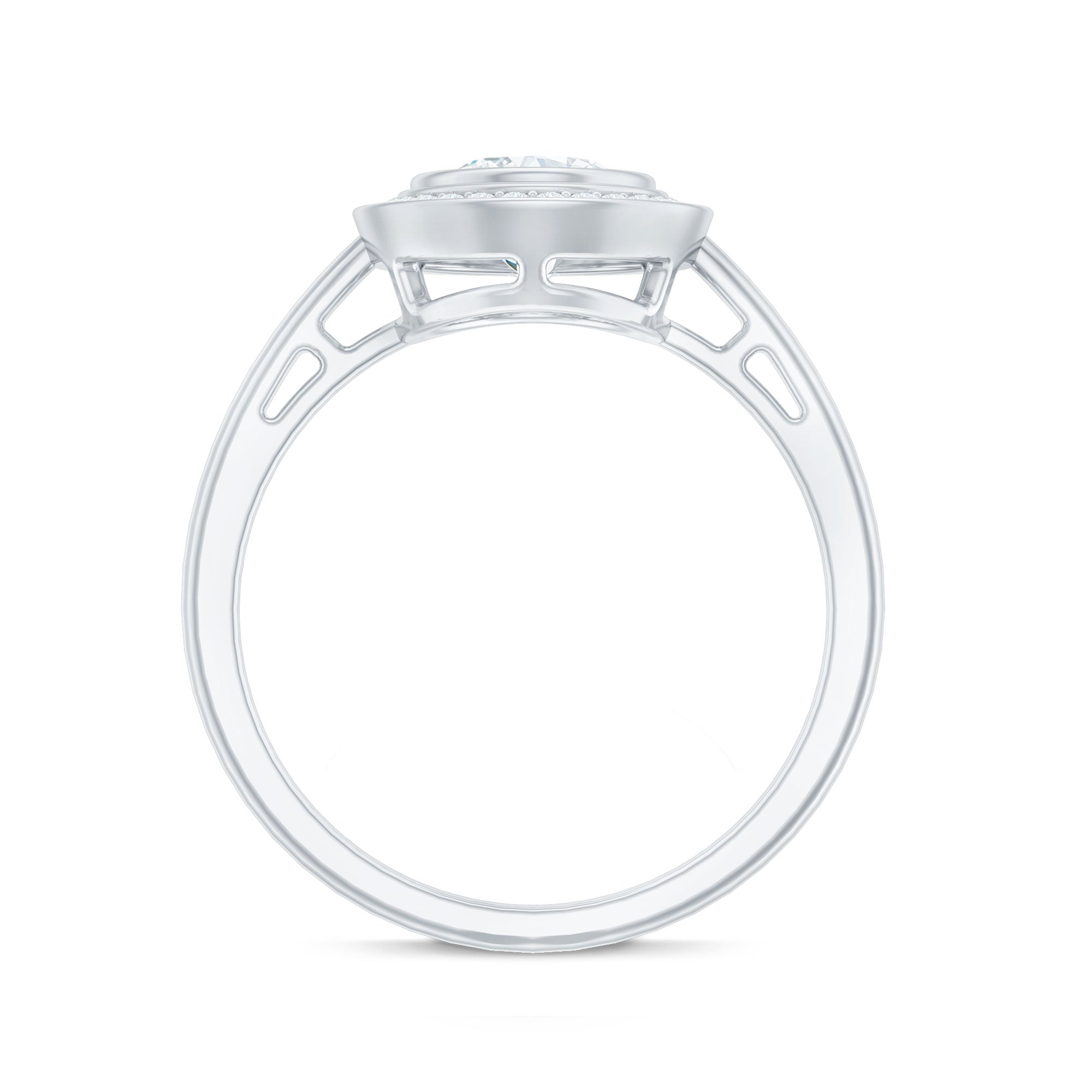 Classic Lab Grown Diamond Engagement Ring with Halo