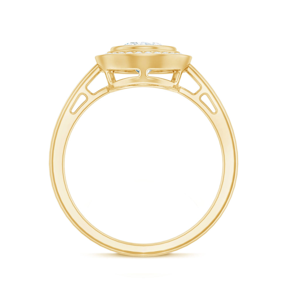 Classic Lab Grown Diamond Engagement Ring with Halo