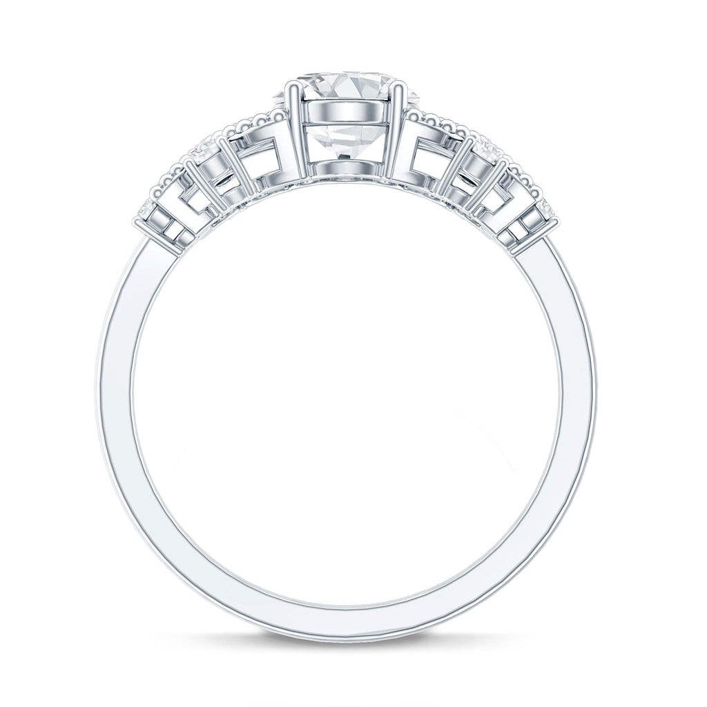 Nature Inspired Lab Grown Diamond Solitaire Engagement Ring