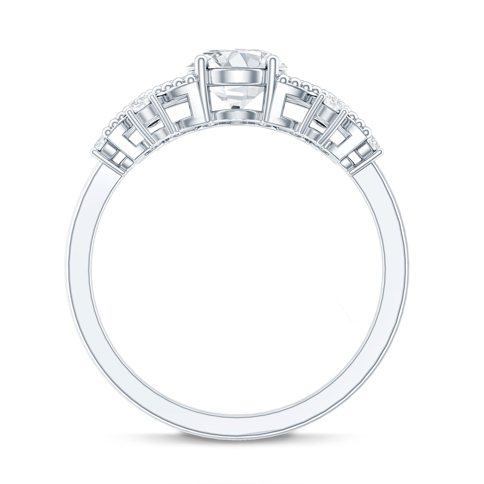 Nature Inspired Lab Grown Diamond Solitaire Engagement Ring