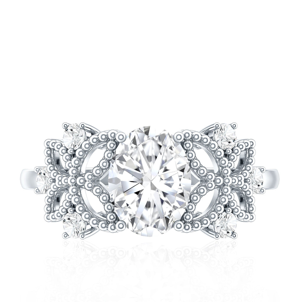 Nature Inspired Lab Grown Diamond Solitaire Engagement Ring