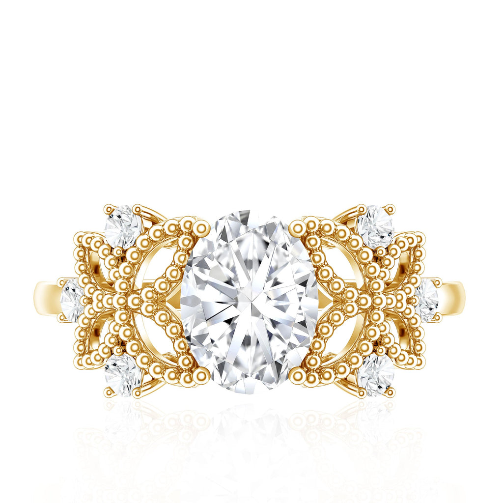 Nature Inspired Lab Grown Diamond Solitaire Engagement Ring