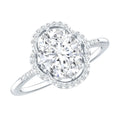 Certified 2 Carat Moissanite Vintage Inspired Engagement Ring in Silver