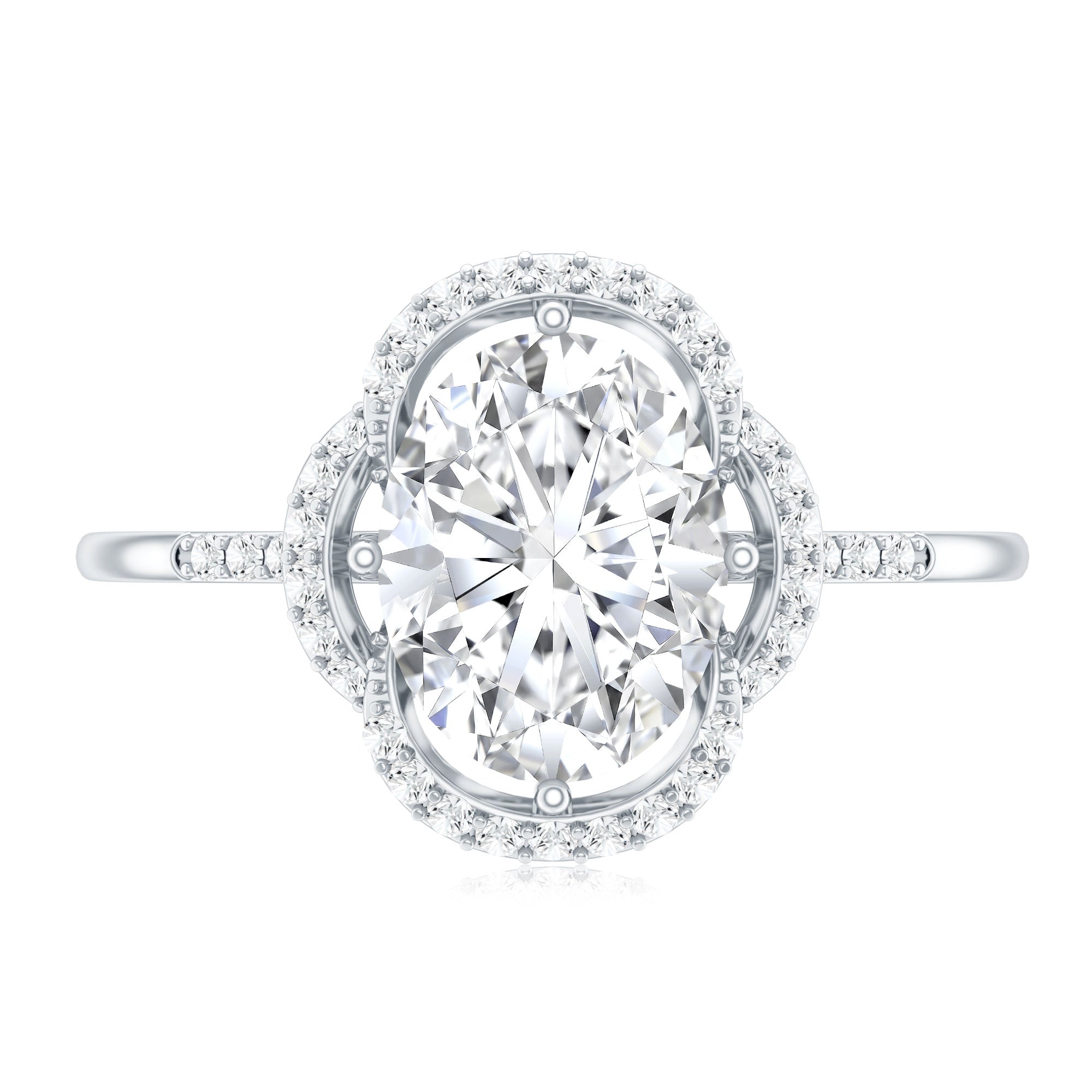 Certified 2 Carat Moissanite Vintage Inspired Engagement Ring in Silver