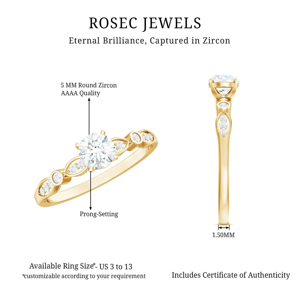 Cubic Zirconia Promise Engagement Ring
