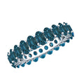 Oval Cut London Blue Topaz Full Eternity Band