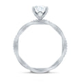 Oval Shape Moissanite Solitaire Engagement Ring in Braided Shank