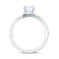 Oval Cut Solitaire Moissanite Bypass Engagement Ring