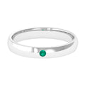 Natural May Birthstone Emerald Band Ring