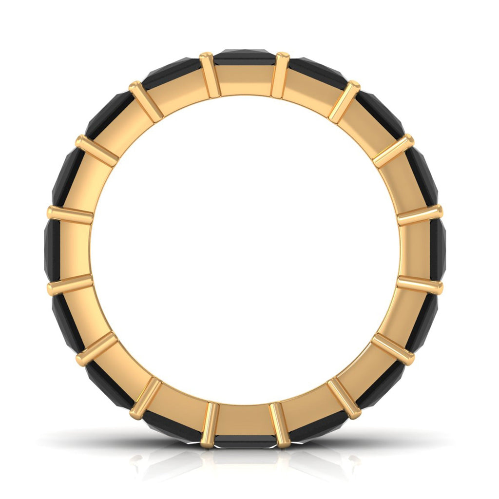 Certified Princess Cut Lab Grown Black Diamond Eternity Ring for Women
