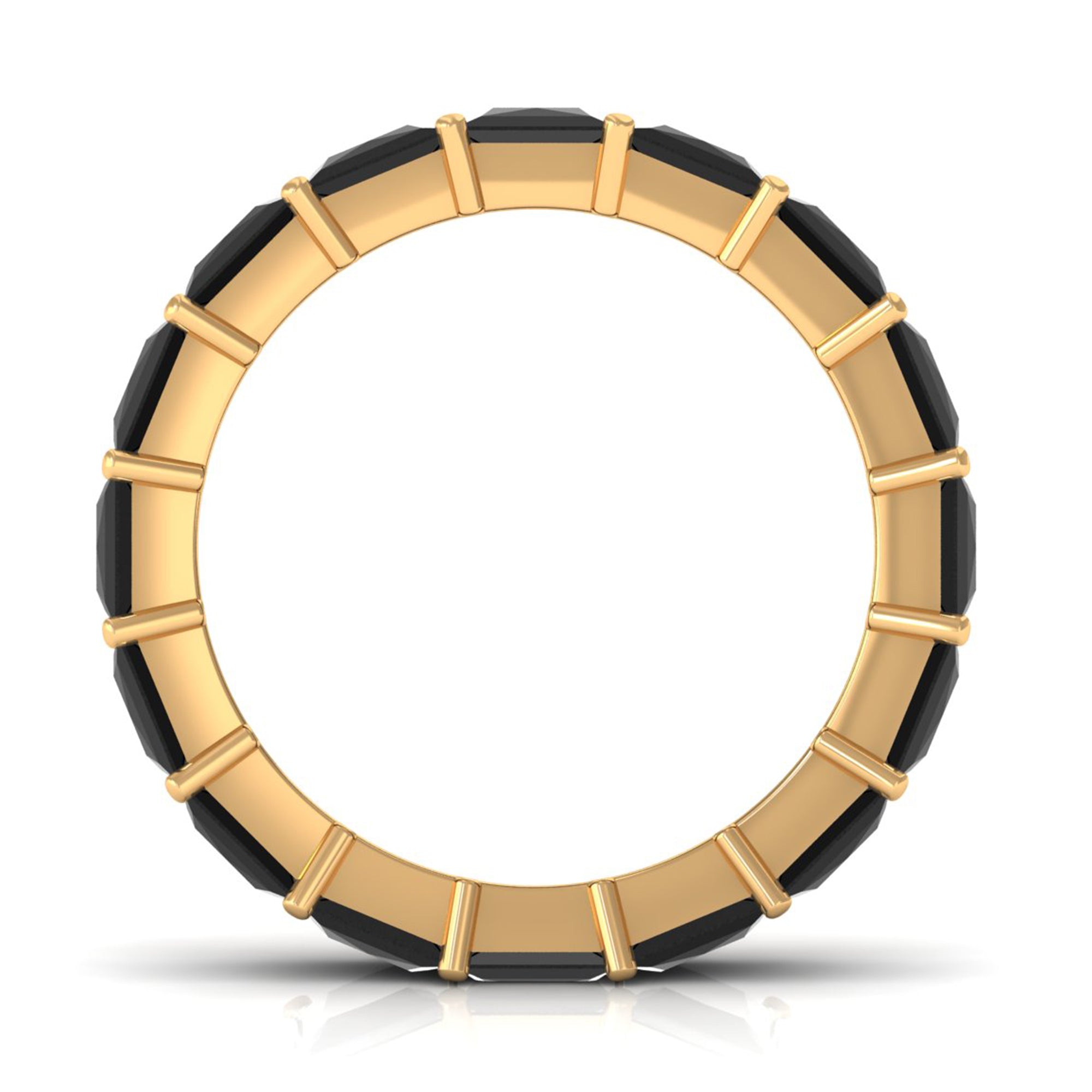 Certified Princess Cut Lab Grown Black Diamond Eternity Ring for Women