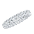 Princess Cut Cubic Zirconia Eternity Wedding Band Ring with Certificate