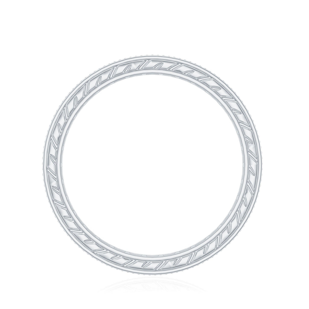 Certified Princess Cut Lab Grown Diamond Eternity Wedding Band