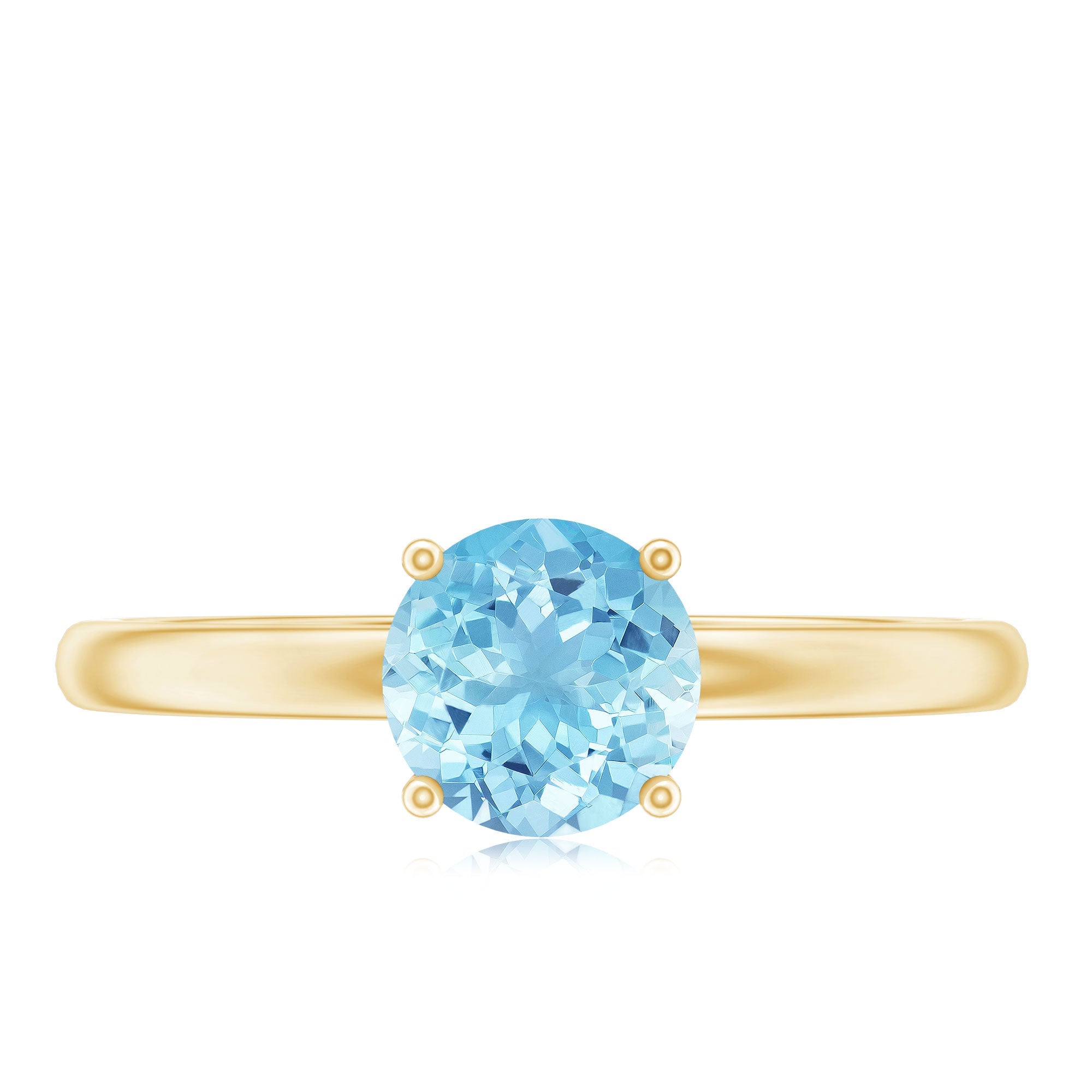 Natural Aquamarine Promise Ring with Surprise Diamond