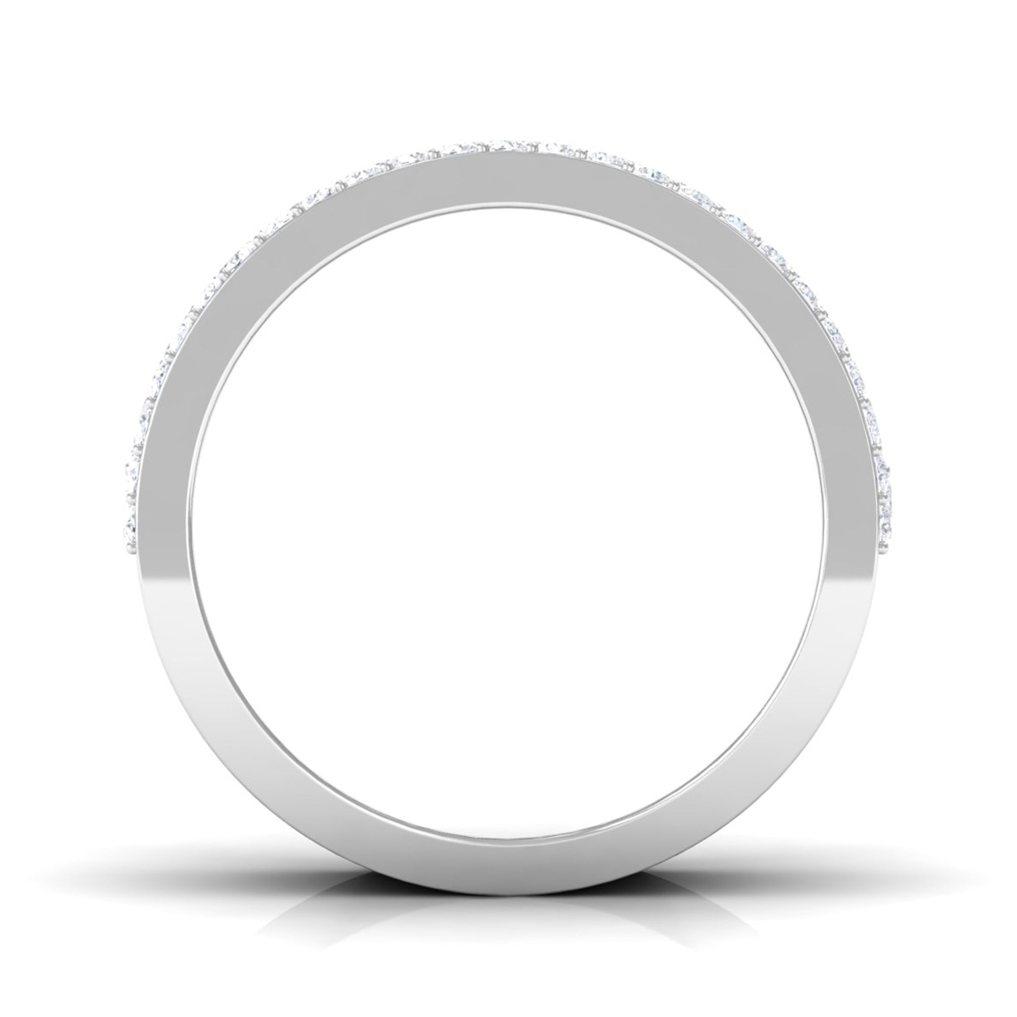 Designer Round and Baguette Cut Zircon Wedding Band