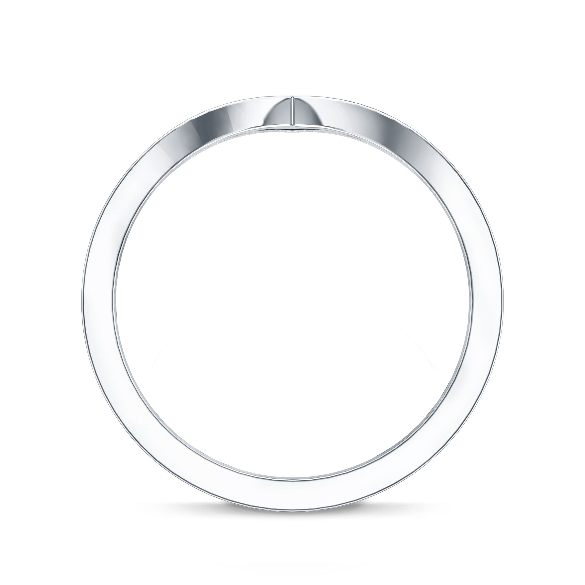 Certified Moissanite Chevron Enhancer Ring