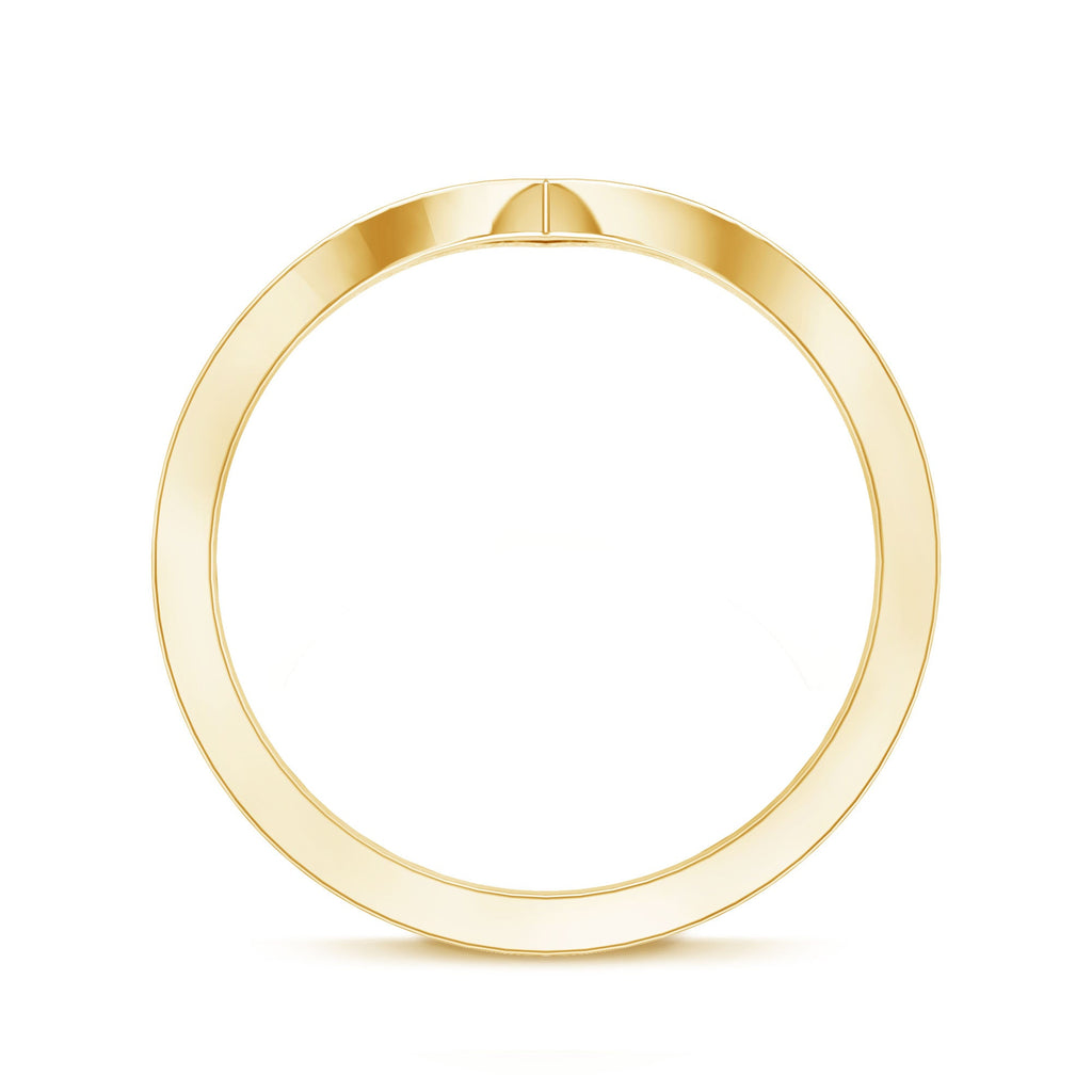 Certified Moissanite Chevron Enhancer Ring