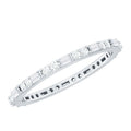 Real Baguette and Round Diamond Full Eternity Ring