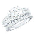 8 MM Zircon Wedding Ring Set in Prong Setting