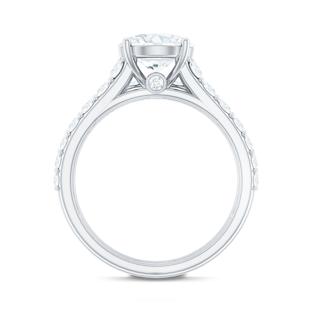 8 MM Zircon Wedding Ring Set in Prong Setting