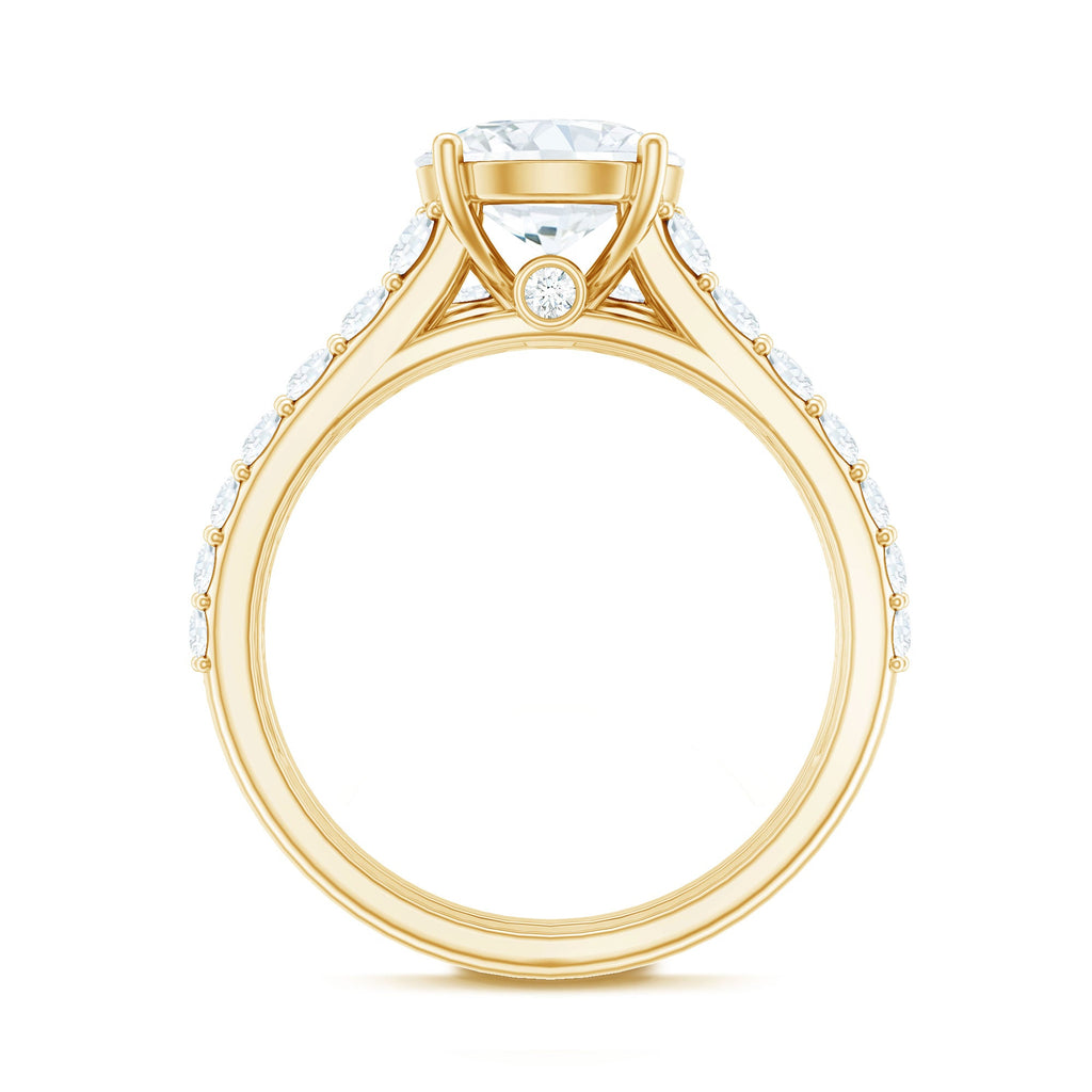 8 MM Zircon Wedding Ring Set in Prong Setting