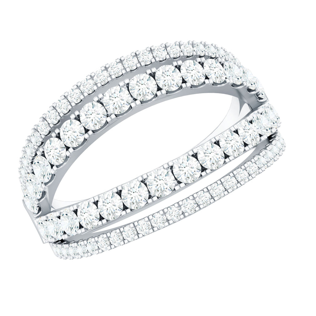 Certified Cubic Zirconia Designer Band Ring for Women
