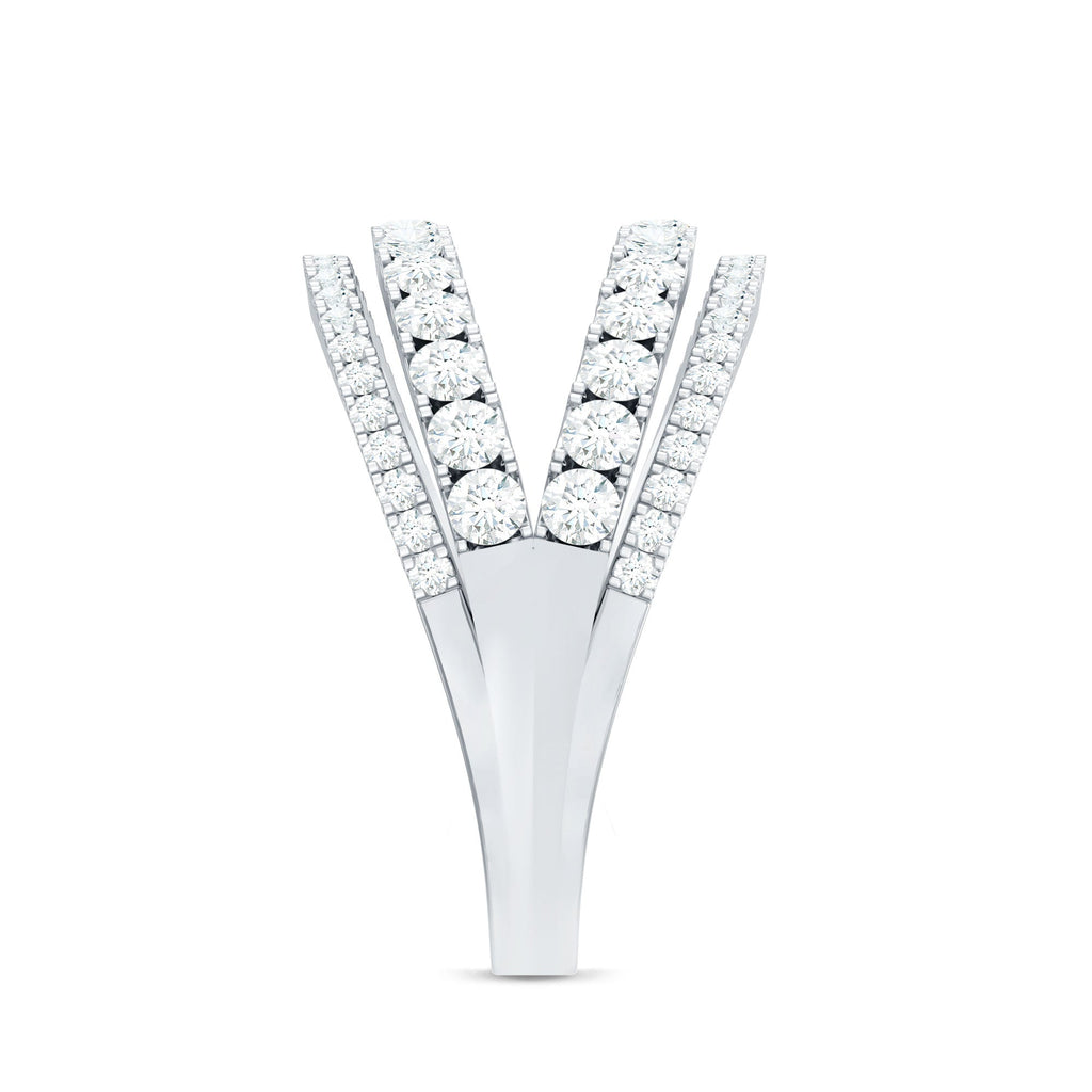 Certified Cubic Zirconia Designer Band Ring for Women
