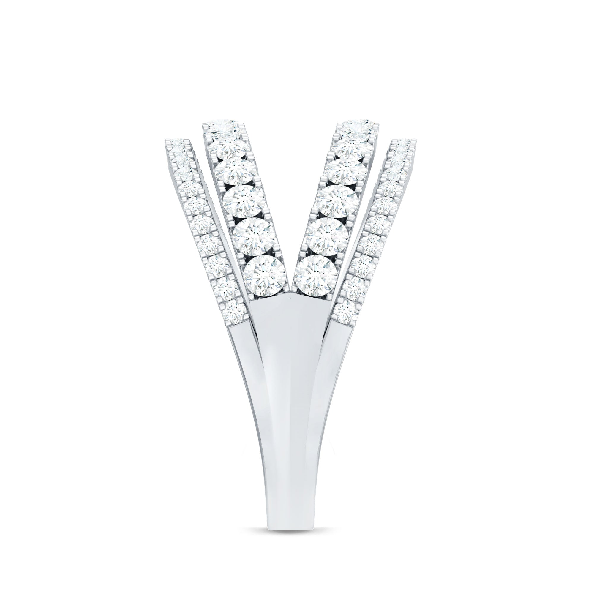 Certified Cubic Zirconia Designer Band Ring for Women