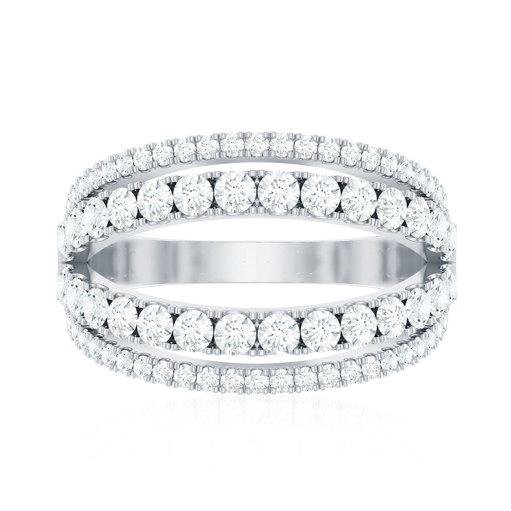 Certified Cubic Zirconia Designer Band Ring for Women