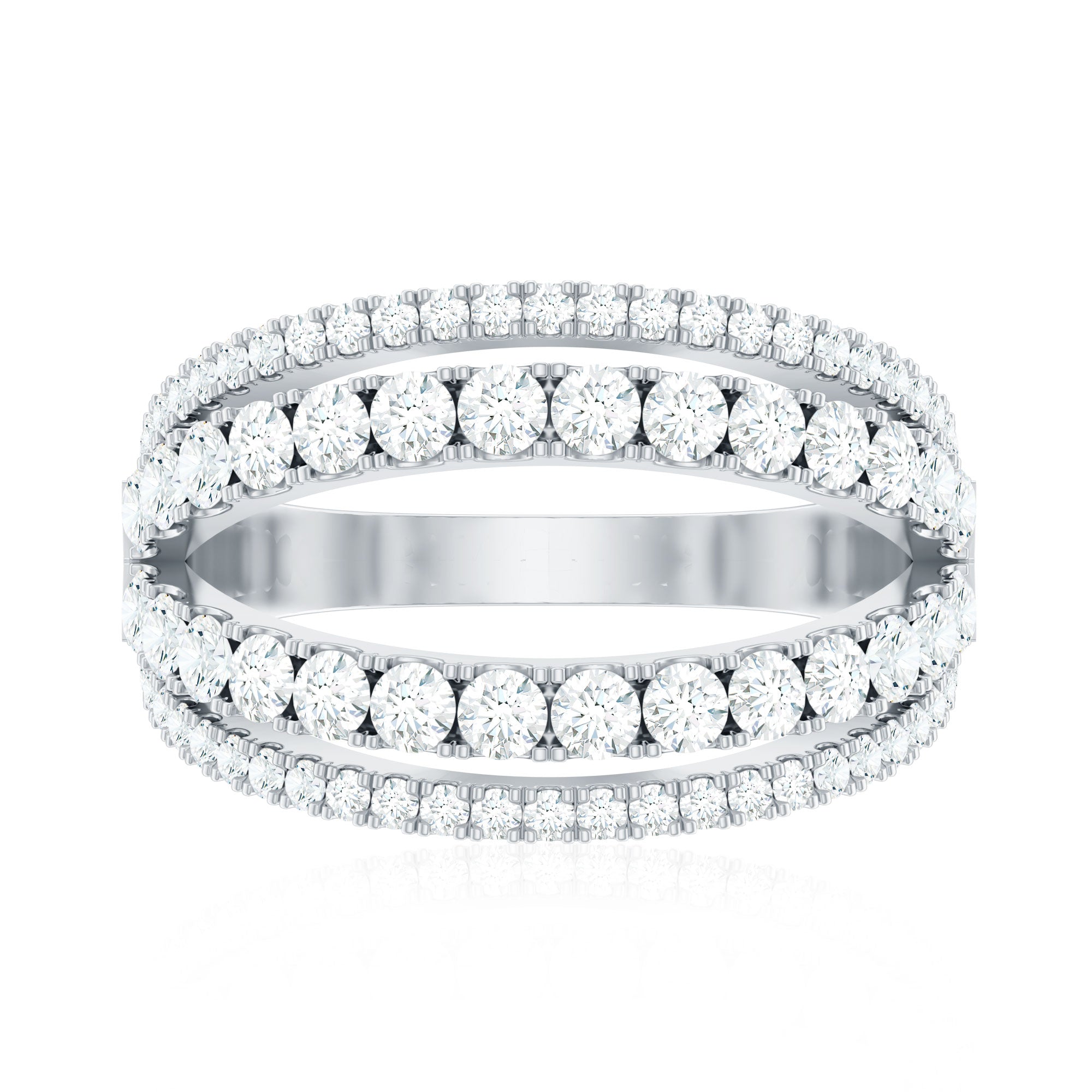 Certified Cubic Zirconia Designer Band Ring for Women