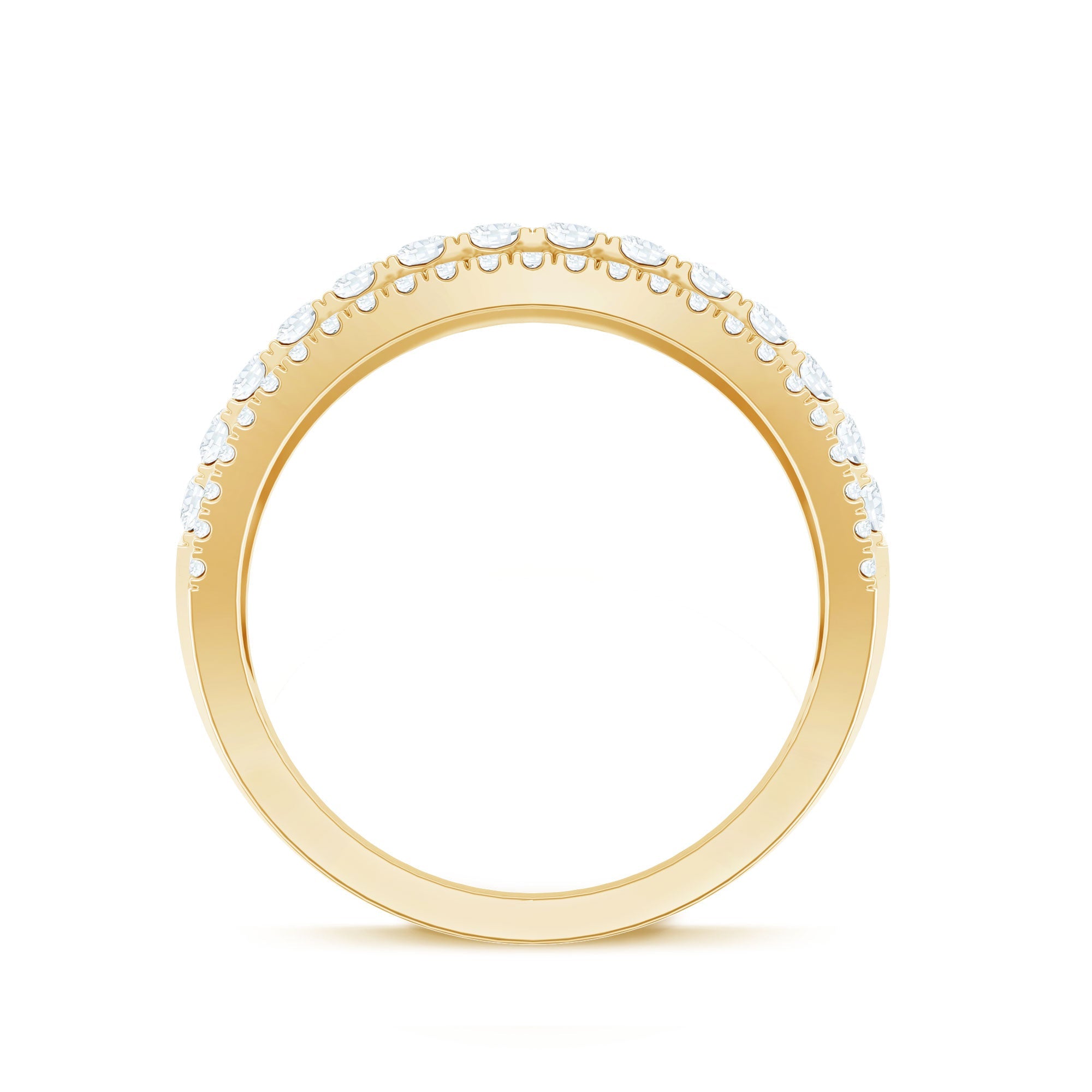 Certified Cubic Zirconia Designer Band Ring for Women