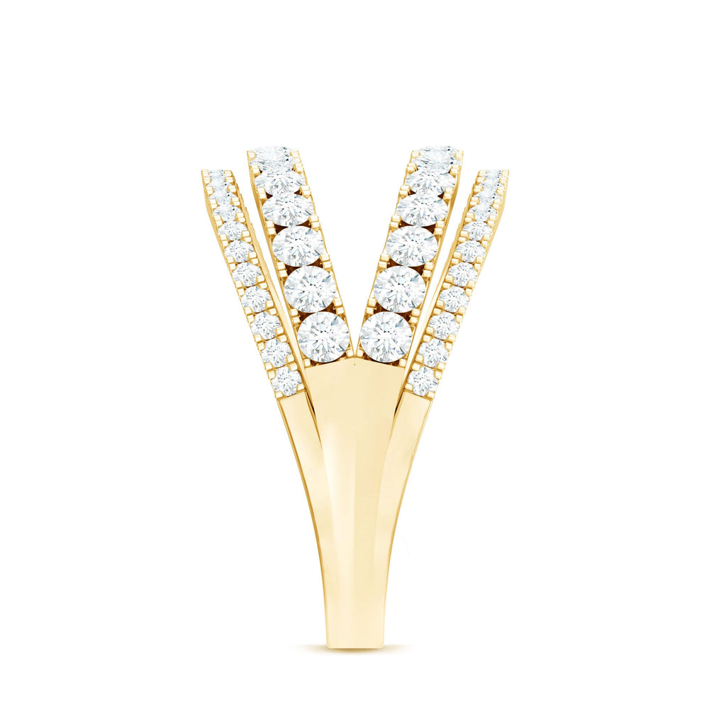 Certified Cubic Zirconia Designer Band Ring for Women