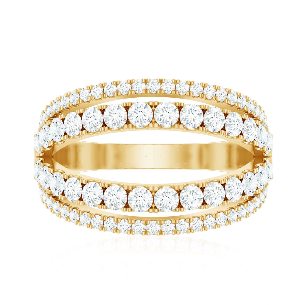 Certified Cubic Zirconia Designer Band Ring for Women