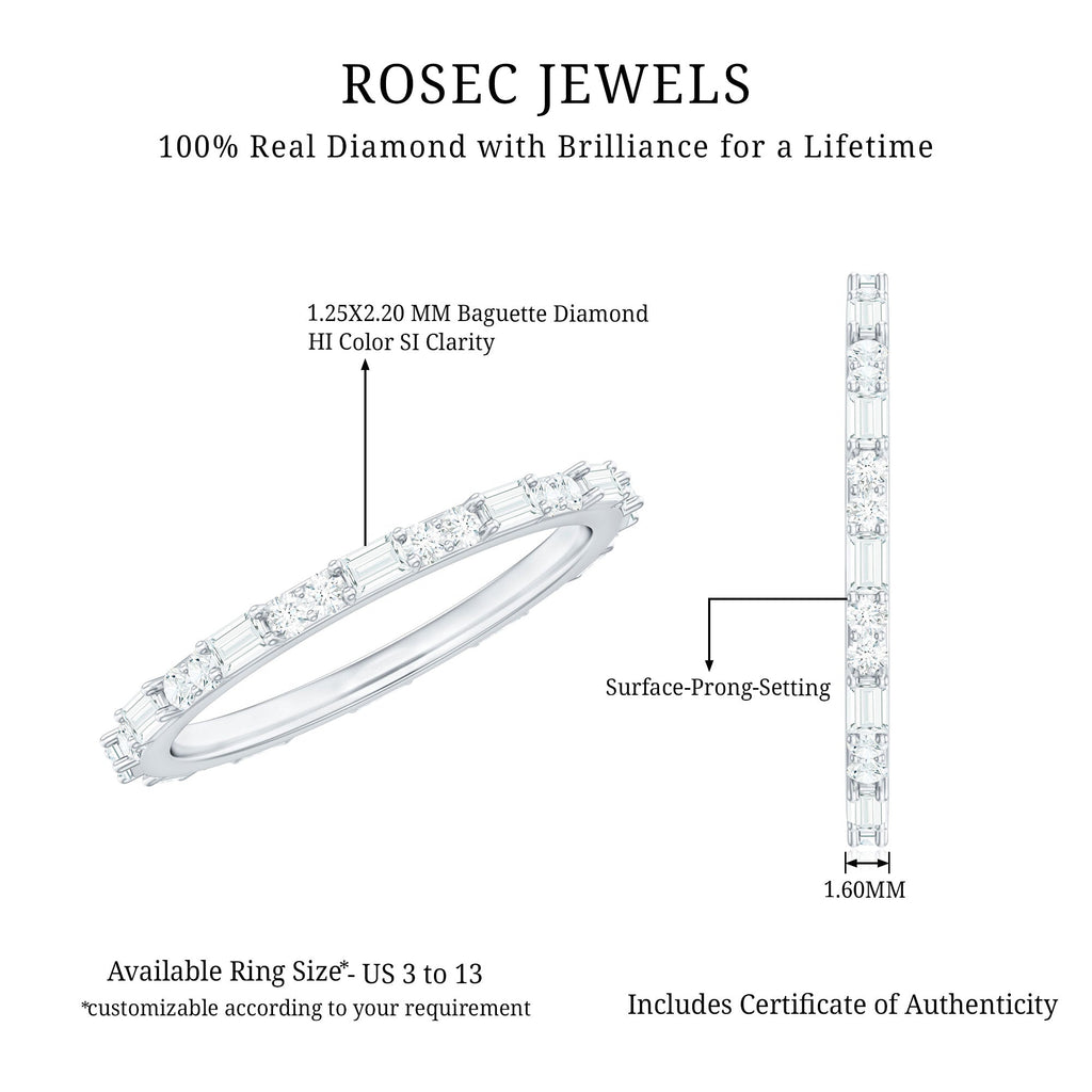 Certified Genuine Diamond Full Eternity Stackable Ring