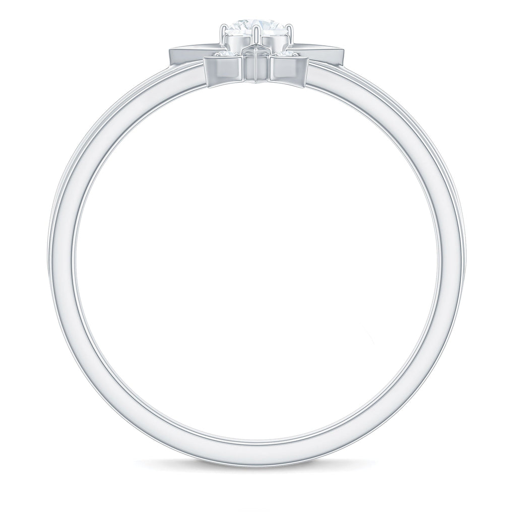 Natural Diamond Starburst Ring for Promise