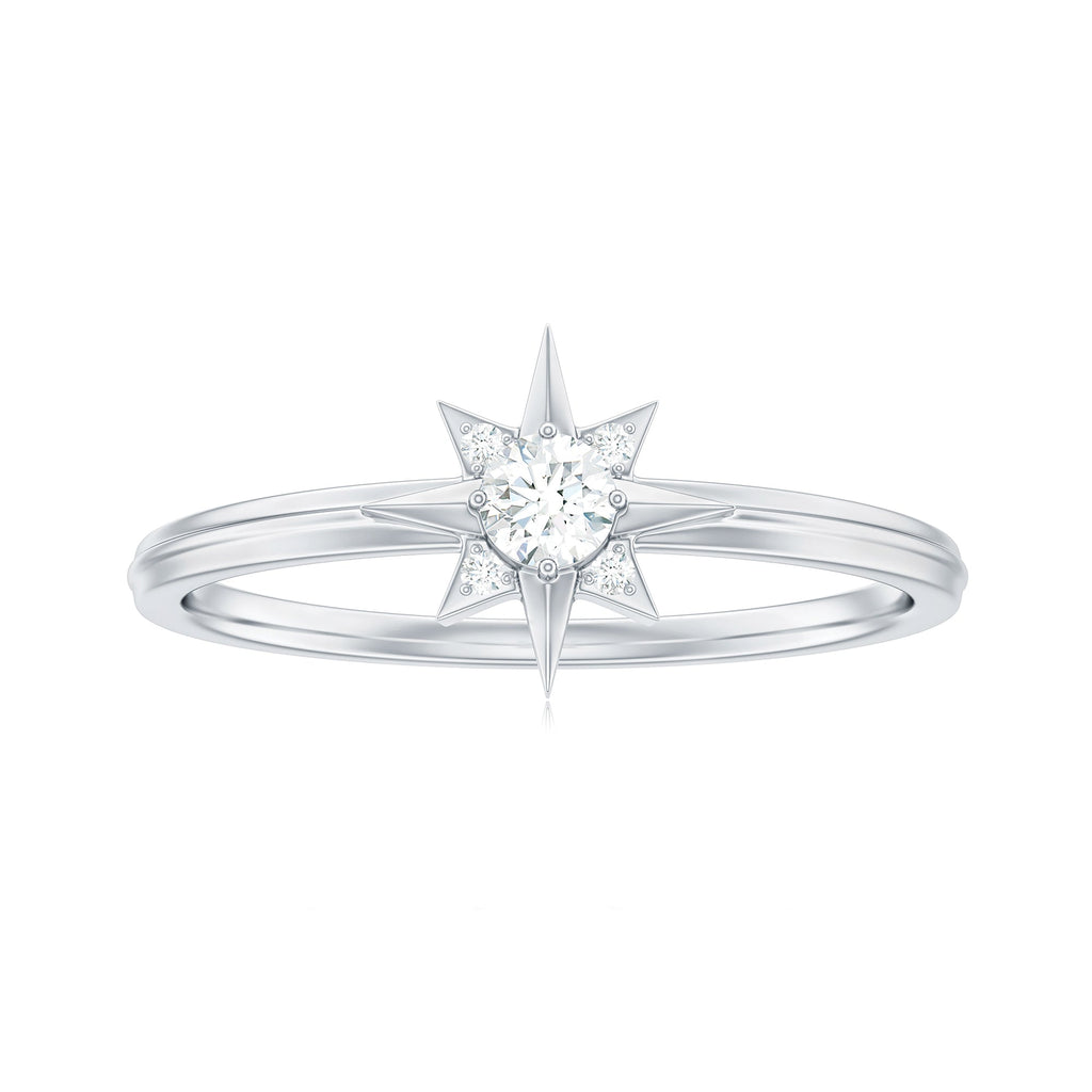 Natural Diamond Starburst Ring for Promise