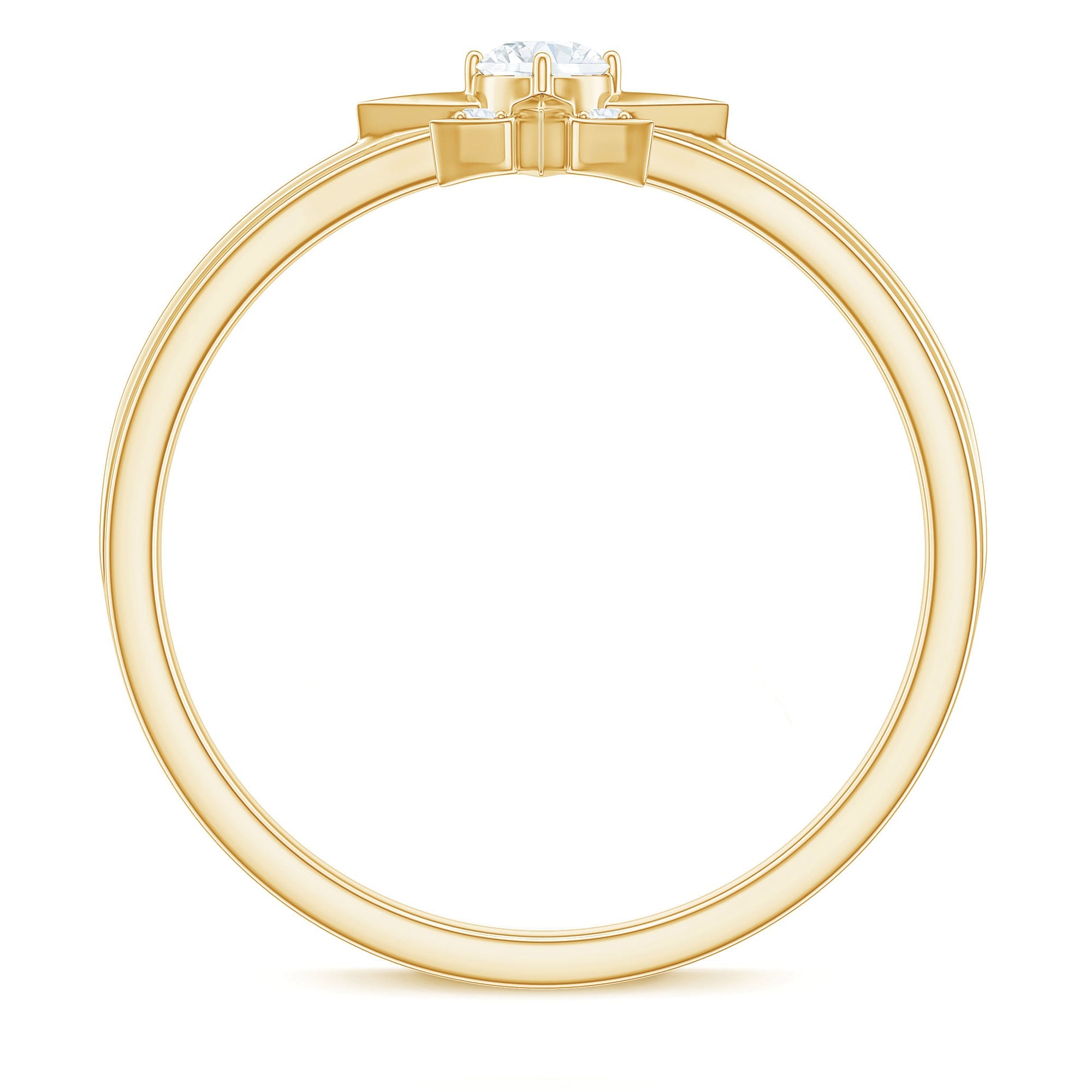 Natural Diamond Starburst Ring for Promise