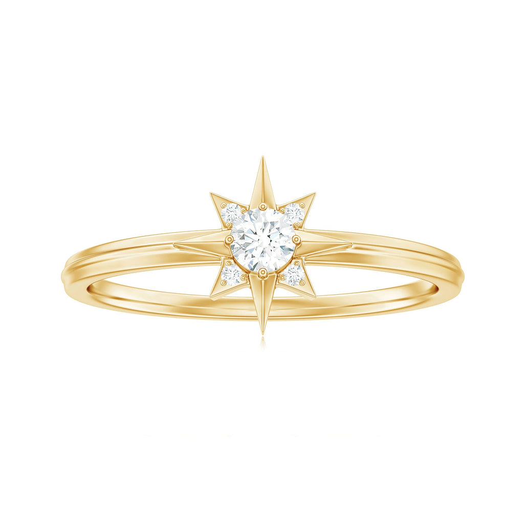 Natural Diamond Starburst Ring for Promise