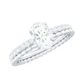 5x7mm Solitaire Moissanite Oblong Engagement Ring