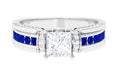 Princess Cut Moissanite Statement Engagement Ring
