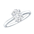Certified 1.2 Carat Moissanite Oval Engagement Ring in Silver