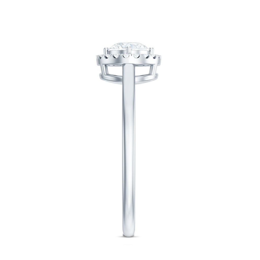 Cubic Zirconia Floating Halo Promise Ring